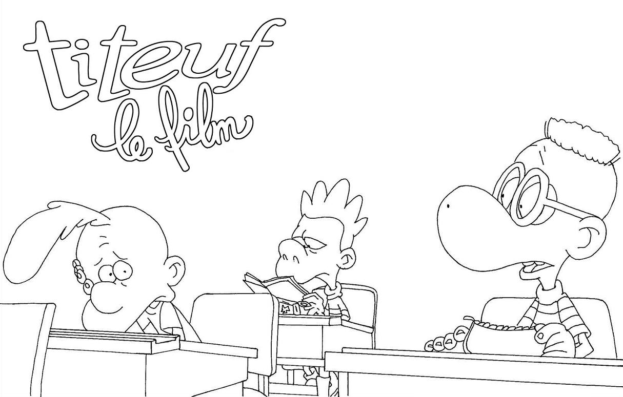 coloriage titeuf en classe